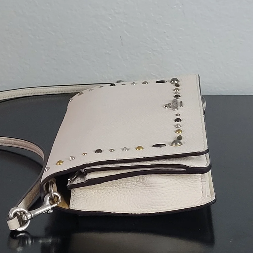 Coach Foldover Crossbody Clutch With Prairie Rivets - Picture 3 of 14